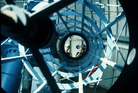 Big Blue during installation inside the observatory