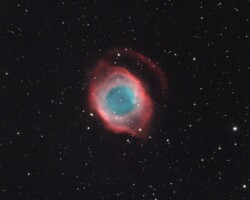 Helix Nebula ngc7293 by Bob Rossiter <br> AT115EDT f7 with .8 reducer 644mm <br>ZWO AM5 mount <br>guided with ZWO 120mm-s & 30mm guide scope and ZWO ASIair <br>ZWO 2600mc pro color camera <br>17 - 600 seconds 2:50<br><a href="https://telescopius.com/profile/bob-rossiter ">https://telescopius.com/profile/bob-rossiter </a>