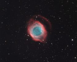 Helix Nebula ngc7293 by Bob Rossiter <br> AT115EDT f7 with .8 reducer 644mm <br>ZWO AM5 mount <br>guided with ZWO 120mm-s & 30mm guide scope and ZWO ASIair <br>ZWO 2600mc pro color camera <br>17 - 600 seconds 2:50<br><a href="https://telescopius.com/profile/bob-rossiter ">https://telescopius.com/profile/bob-rossiter </a>